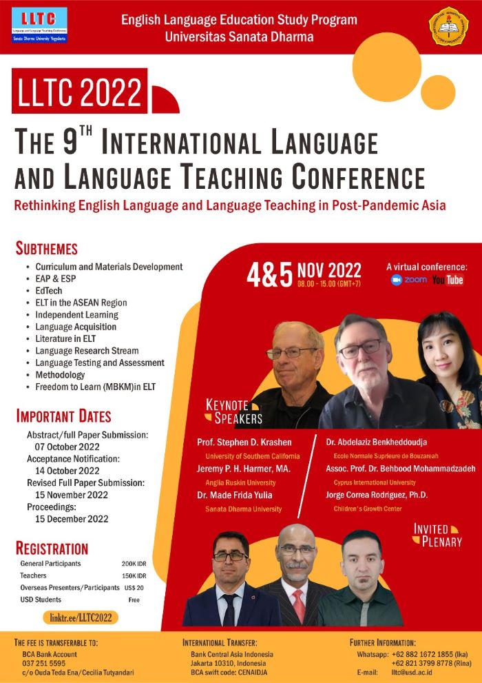 Language and Language Teaching Conference 2022